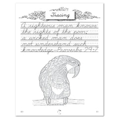 South America homeschool unit study digital student workbook, Cursive workbook tracing