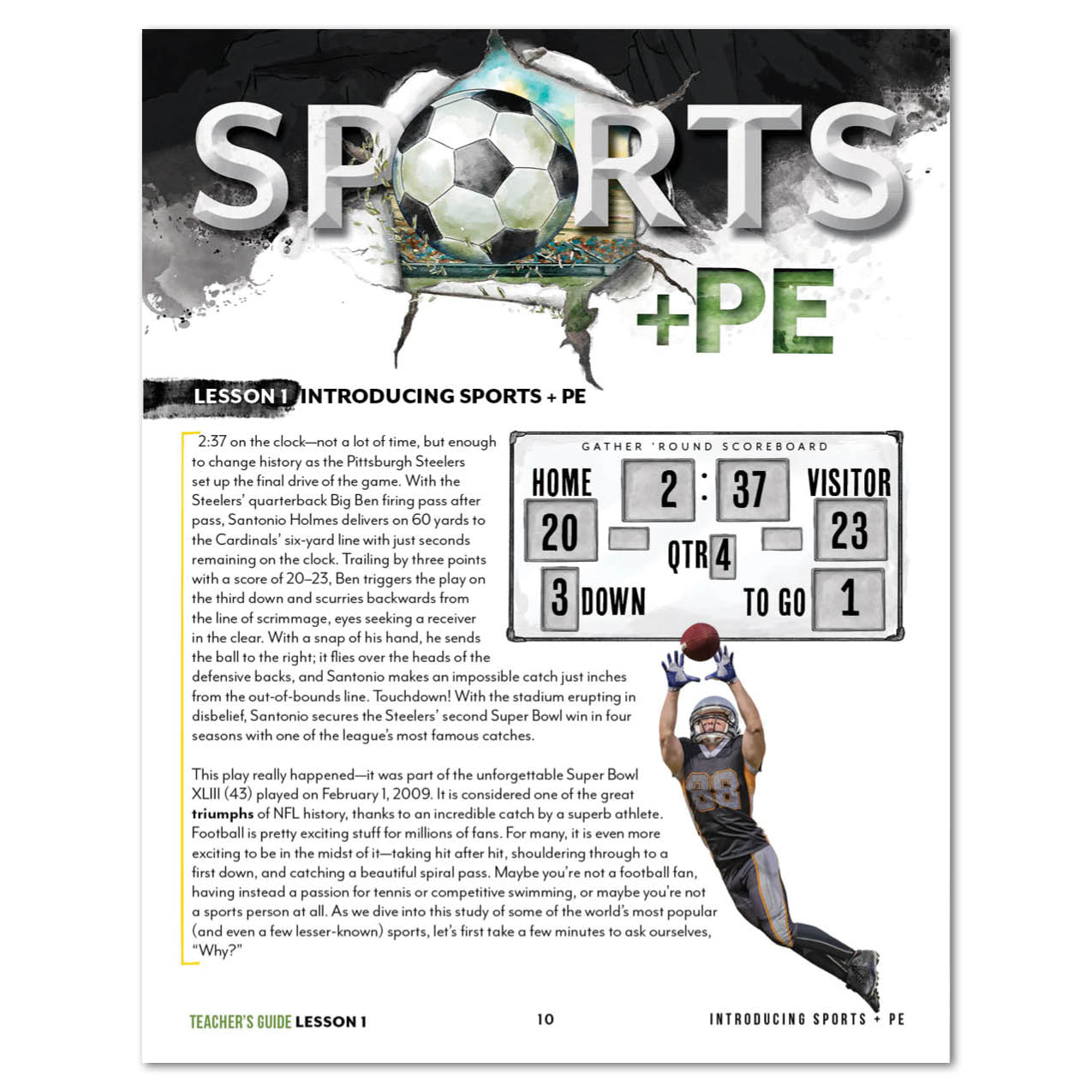 Sports + PE homeschool unit study digital Teacher's Guide introducing sports + pe 
