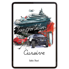 Transportation Homeschool Unit Study Digital Cursive Student Book