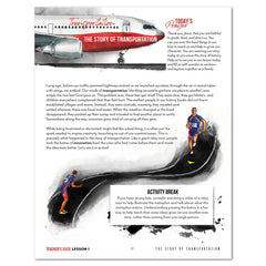 Transportation Homeschool Unit Study Digital Teacher's Guide Lesson 1 The Story of Transportation Part 1