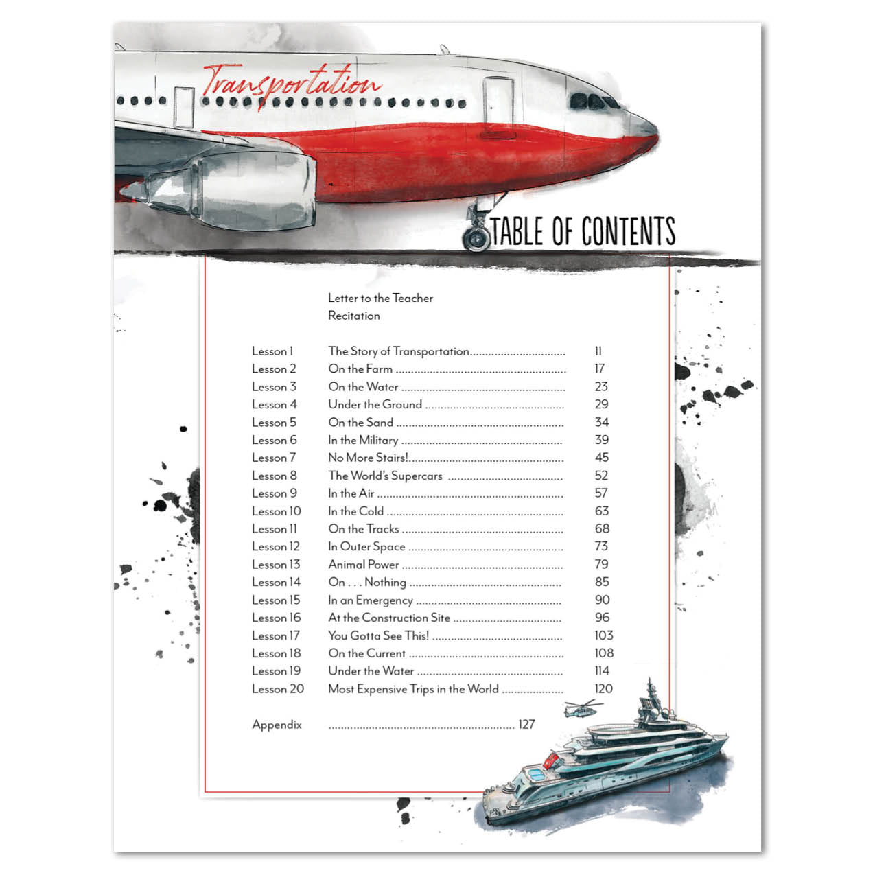 Transportation Homeschool Unit Study Digital Teacher's Guide Table of Contents