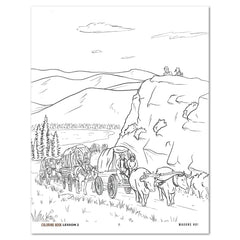 US History 3: Growing Identity: 1816-1899 Adventures Though History Homeschool Digital Coloring Book Lesson 2 Wagons Ho! Combo 