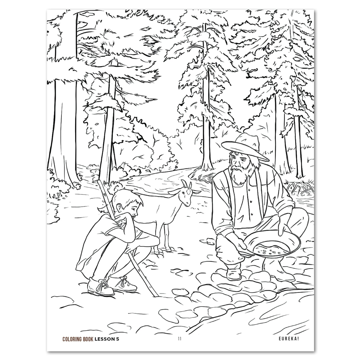 US History 3: Growing Identity: 1816-1899 Adventures Though History Homeschool Digital Coloring Book Lesson 5 Eureka! Combo 