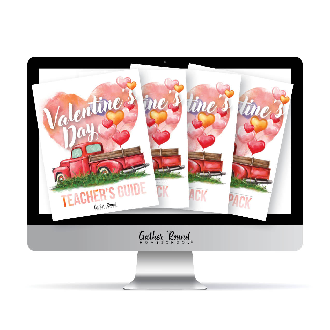 Valentine's Day Homeschool Unit Study Digital Download Bundle Teacher's Guide and all levels of Student Pack