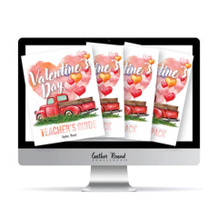 Valentine's Day Homeschool Unit Study Digital Download Bundle Teacher's Guide and all levels of Student Pack
