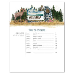 Alberta homeschool unit study digital teacher guide table of contents