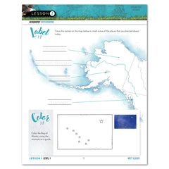 Alaska Fifty States Digital Homeschool Unit Study Level 1 Student Book Page Lesson 1