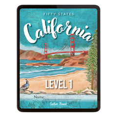 California Fifty States Homeschool Unit Study Digital Student Book Level 1 Cover