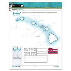 Hawaii Fifty States Homeschool Unit Study Digital Student Book Level 1 Lesson 1 Page
