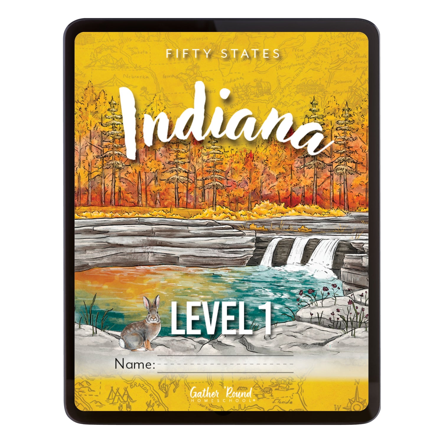 Indiana Fifty States Homeschool Unit Study Digital Student Book Level 1 Cover