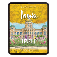 Iowa Fifty States Homeschool Unit Study Digital Student Book Level 1 Cover