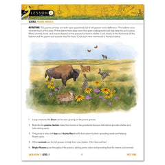 Iowa Fifty States Homeschool Unit Study Digital Student Book Level 1 Lesson 1 Page