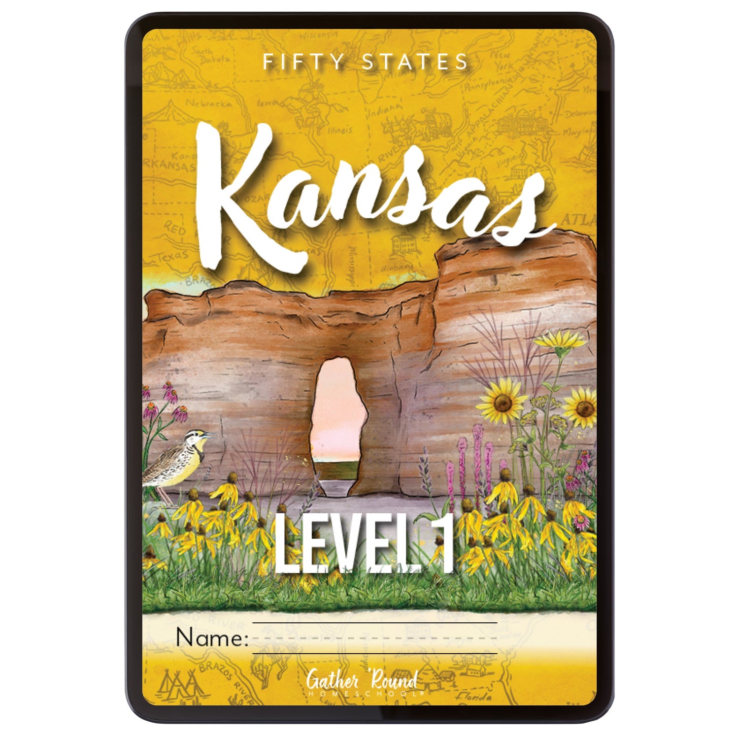 Kansas Fifty States Homeschool Unit Study Digital Student Book Level 1 Cover