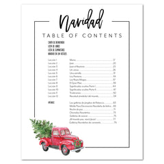 First Christmas homeschool unit study digital Teacher's Guide in Spanish table of contents