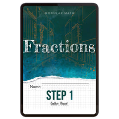 Digital book cover for Fractions Step 1