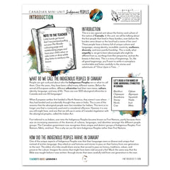 Indigenous Peoples homeschool unit study digital teacher's guide lesson one part one