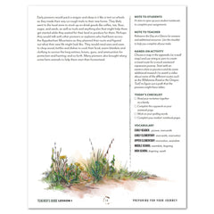 Living Off the Land homeschool unit study digital Teacher's Guide lesson part two