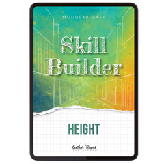 Measurement Step 1 modular math homeschool digital skill builder height