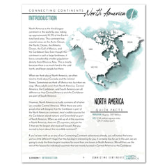 North America homeschool unit study digital Teacher's Guide lesson one part one