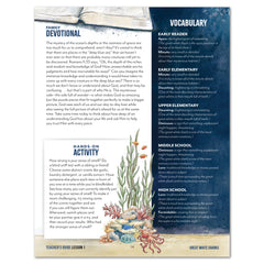 Ocean Life homeschool unit study digital teacher guide family devoltional