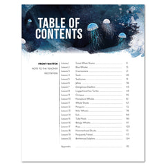 Ocean Life homeschool unit study digital teacher guide table of contents