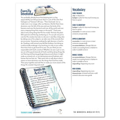 Pets homeschool unit study digital level teacher's guide family devotional