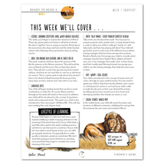 Ready to Read 4 On The Savannah Homeschool Unit Study Digital Teacher's Guide Week 1 Snapshot