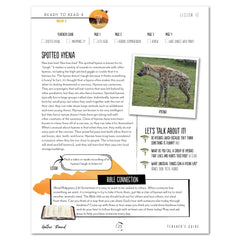 Ready to Read 4 On The Savannah Homeschool Unit Study Digital Teacher's Guide Week 3 Lesson 12 
