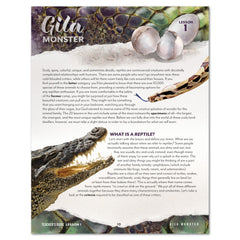Reptiles homeschool unit study digital teacher guide lesson one Gila monster