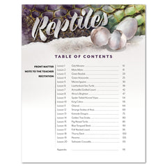 Reptiles homeschool unit study digital teacher guide table of contents