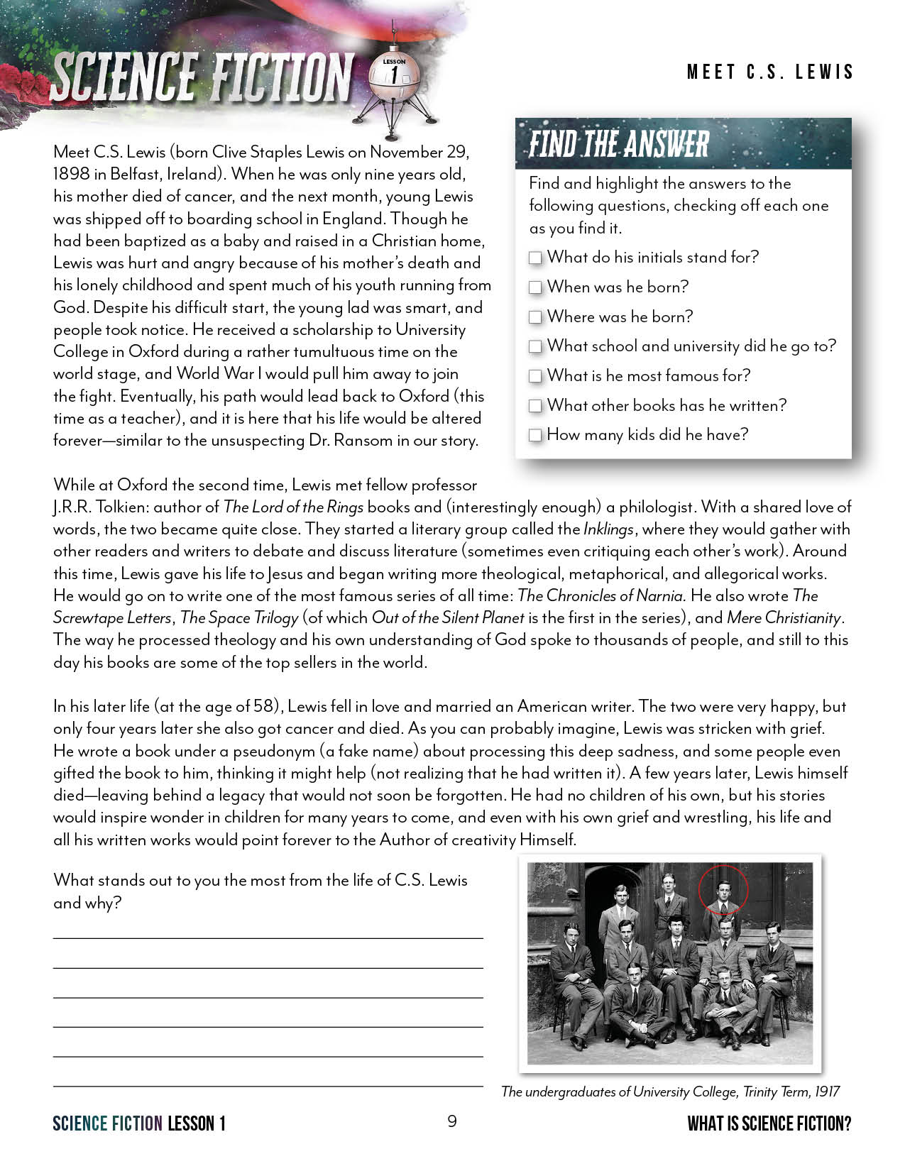 Science Fiction Novel Study (Digital Download)
