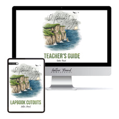 St. Patrick's Day homeschool unit study, digital lapbook with Teacher's Guide lapbook cutouts level one