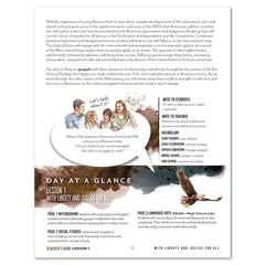 US History 3: Growing Identity: 1816-1899 Adventures Though History Homeschool Digital Teacher's Guide Lesson 1 With Liberty and Justice For All Part 2