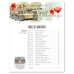 US History 4: War & Reformation:  Homeschool Unit Study Digital Teacher's Guide Table of Contents