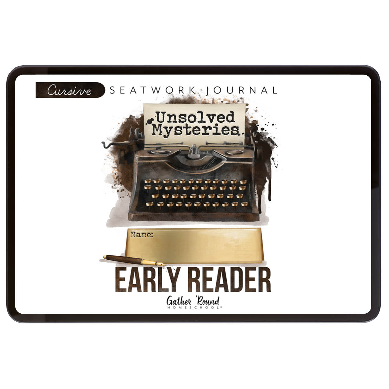 Unsolved Mysteries Homeschool Study Unit Digital Seatwork Journal Cursive Early Reader
