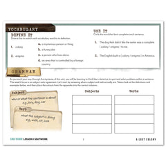 Unsolved Mysteries Homeschool Study Unit Digital Seatwork Journal Manuscript Early Reader Vocabulary and Grammar