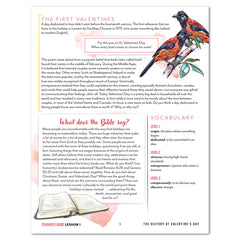 Valentine's Day Homeschool Unit Study Digital Download Teacher's Guide Lesson 1 The History of Valentine's Day Part 2