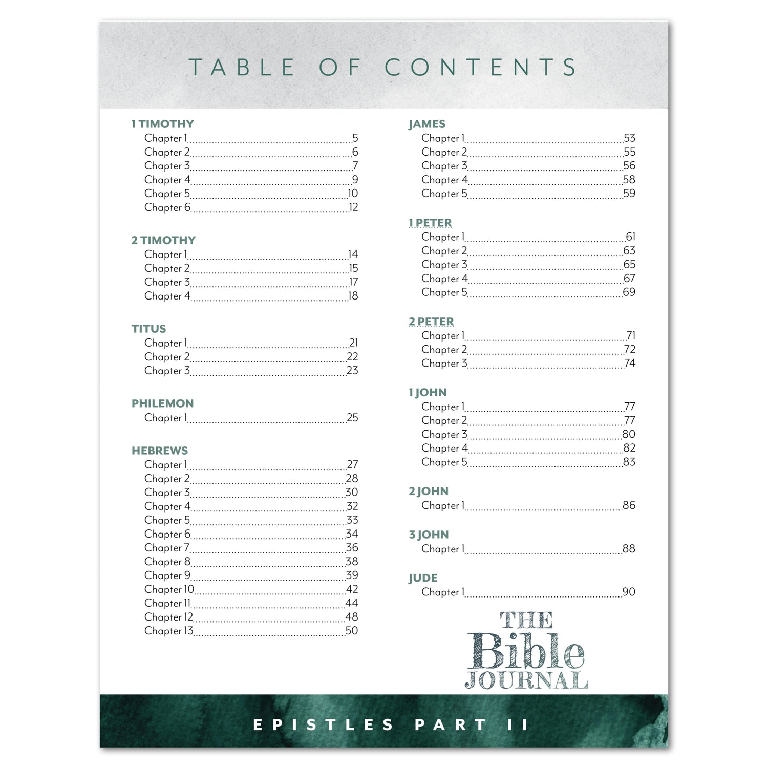 The Bible Journal: Epistles Part 2 (Digital Download)