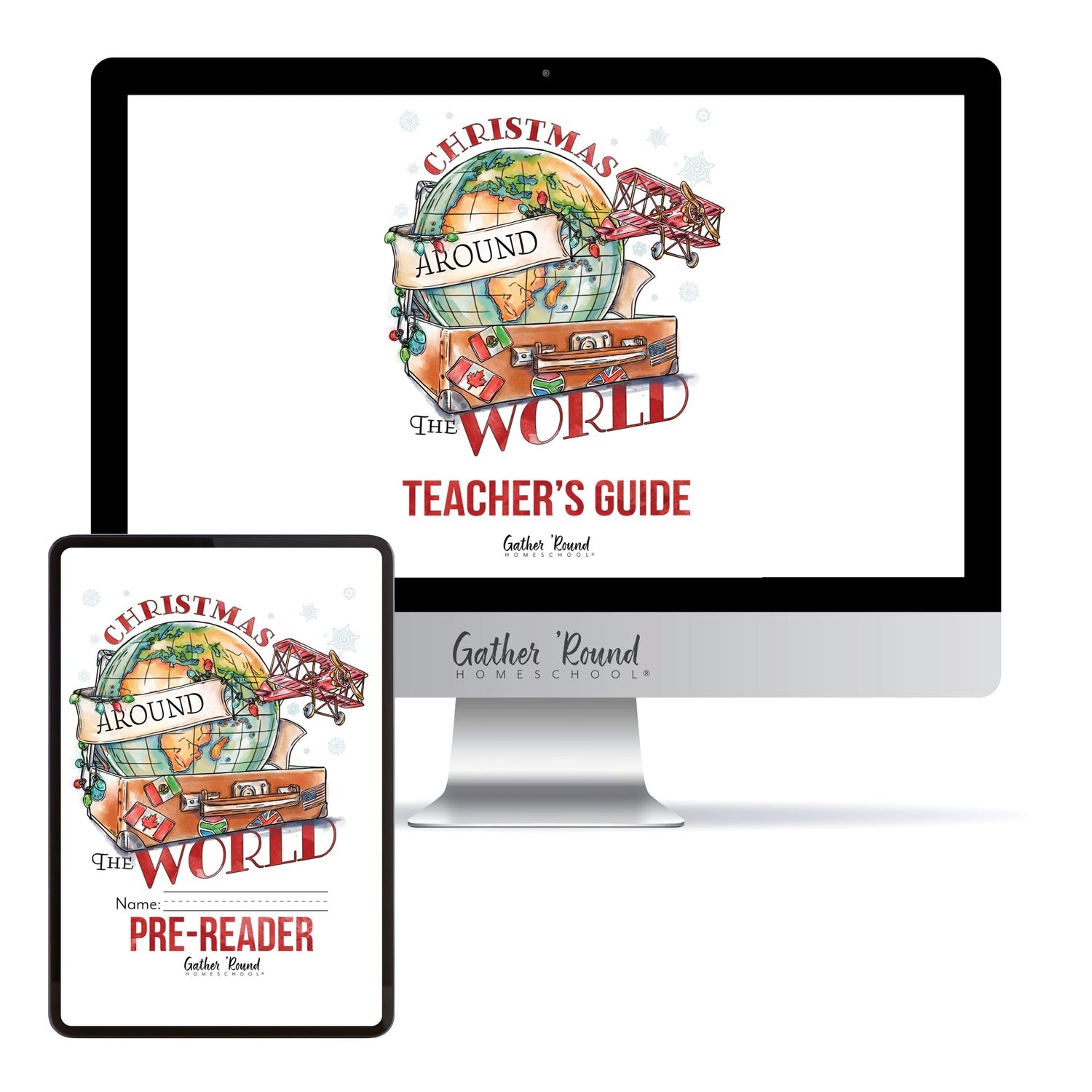 Christmas Around the World Homeschool Unit Study Digital Bundle Teacher's Guide and Pre-Reader Student Book