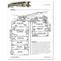 Dinosaurs Homeschool Unit Study Digital Pre-Reader Student Book Lesson 1 Notebooking