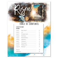 Easter - He is Risen Homeschool Unit Study Digital Student Book Table of Contents