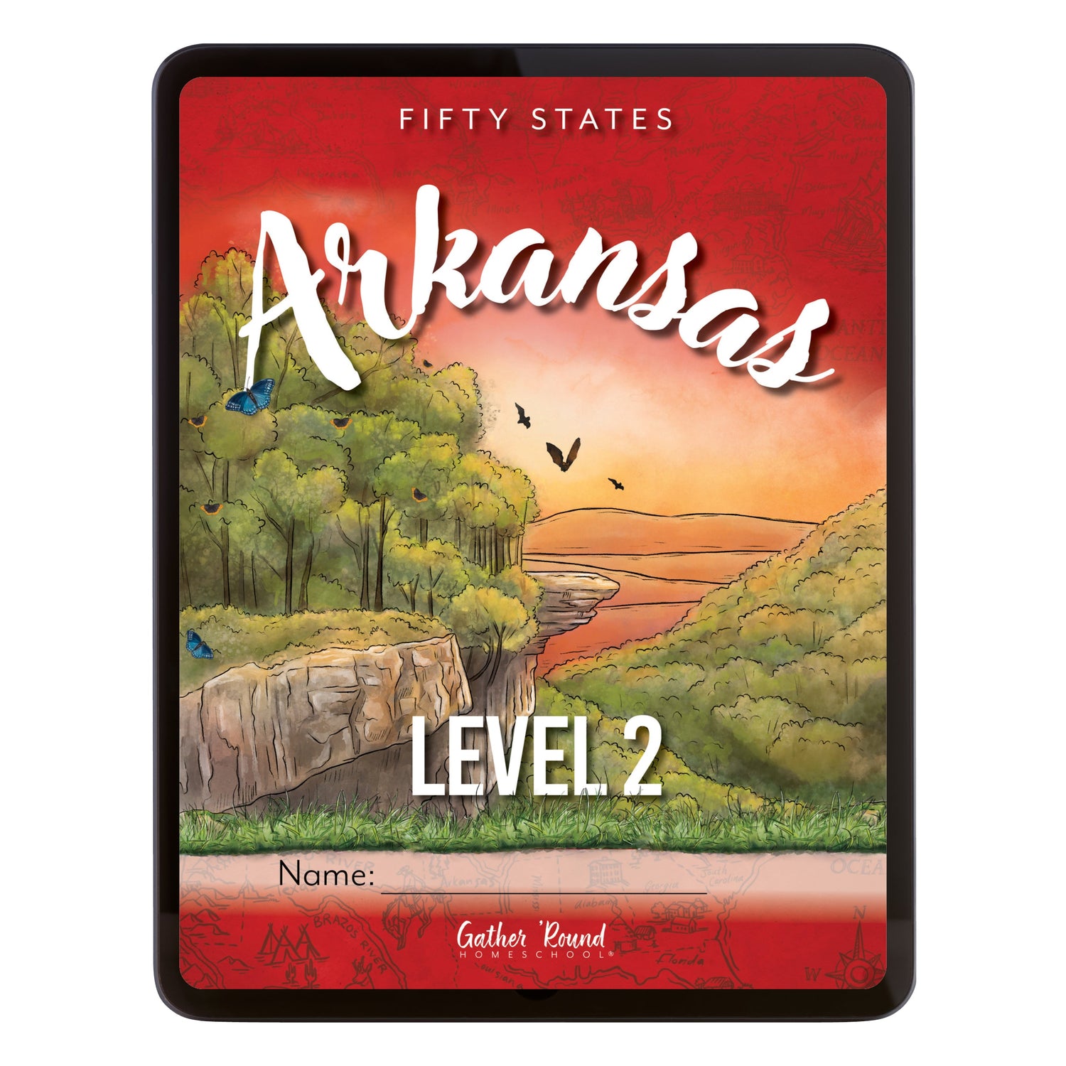 Arkansas Fifty States Homeschool Unit Study Digital Student Book Level 2 Cover