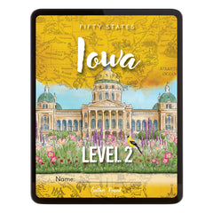 Iowa Fifty States Homeschool Unit Study Digital Student Book Level 2 Cover