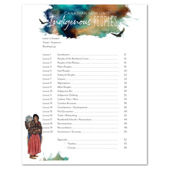 Indigenous Peoples homeschool unit study digital student book table of contents