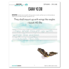North America Birds part 1 homeschool unit study digital student workbook Early Reader with Teacher's Guide lesson one
