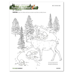 North American Forest Animals homeschool unit study digital student workbook  in pre reader with teacher's guide bundle lesson one