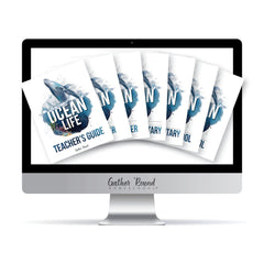 Ocean Life homeschool unit study digital student workbook all student workbooks and  teacher's guide bundle 
