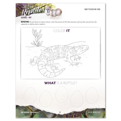 Reptiles homeschool unit study digital student workbook  Pre-Reader and Teacher's Guide bundle notebooking page