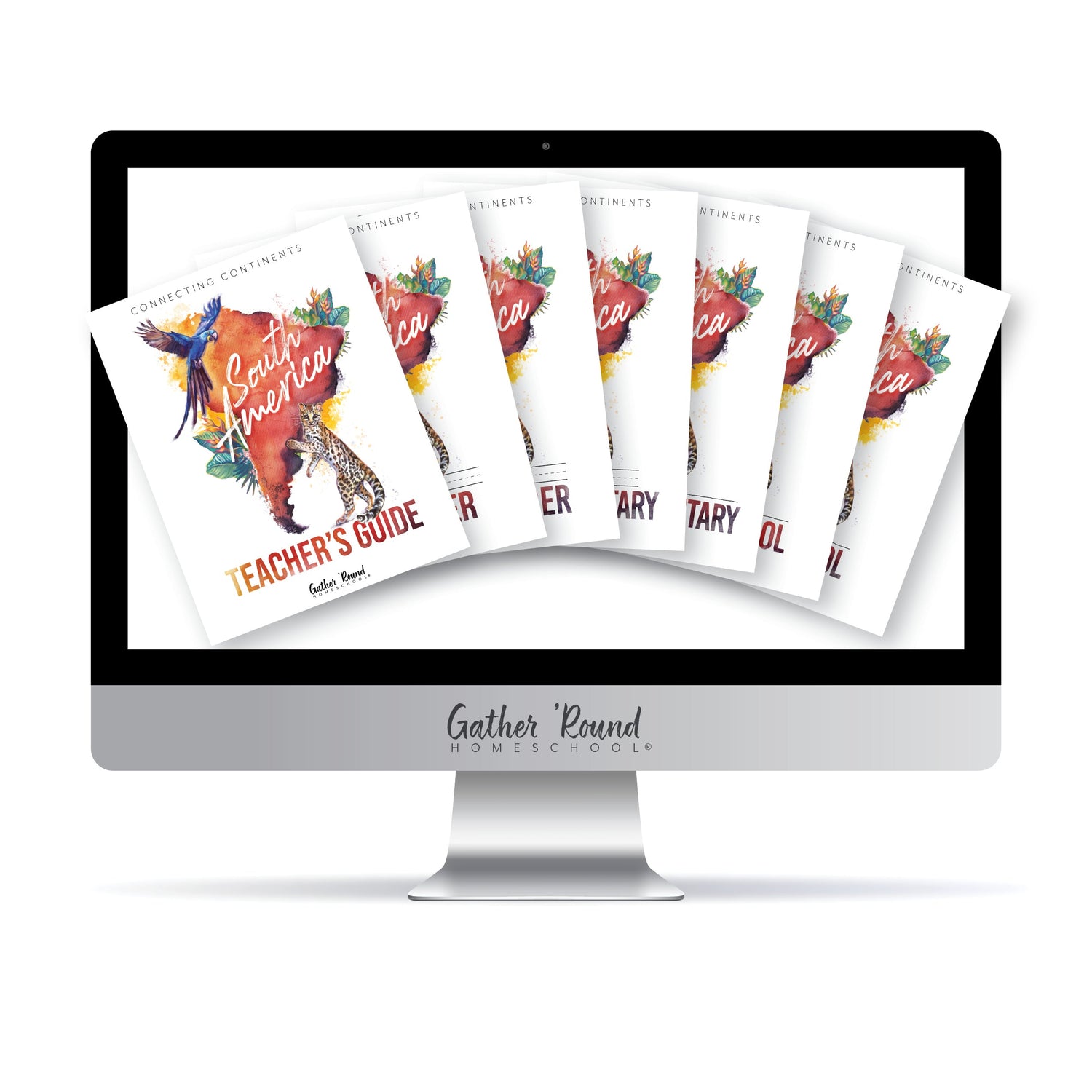 South America homeschool unit study digital student workbook in all levels  with Teacher's Guide combo