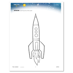 Space homeschool unit study digital student workbook in Pre-Reader with Teacher's Guide bundle coloring worksheet